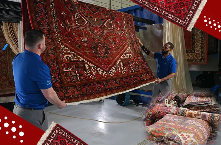 شستشوی فرش دستباف بدون آسیب رنگ و با تثبیت رنگ‌ طبیعی