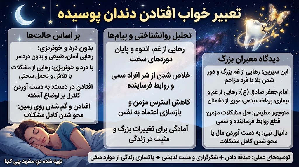 تعبیر خواب افتادن دندان پوسیده