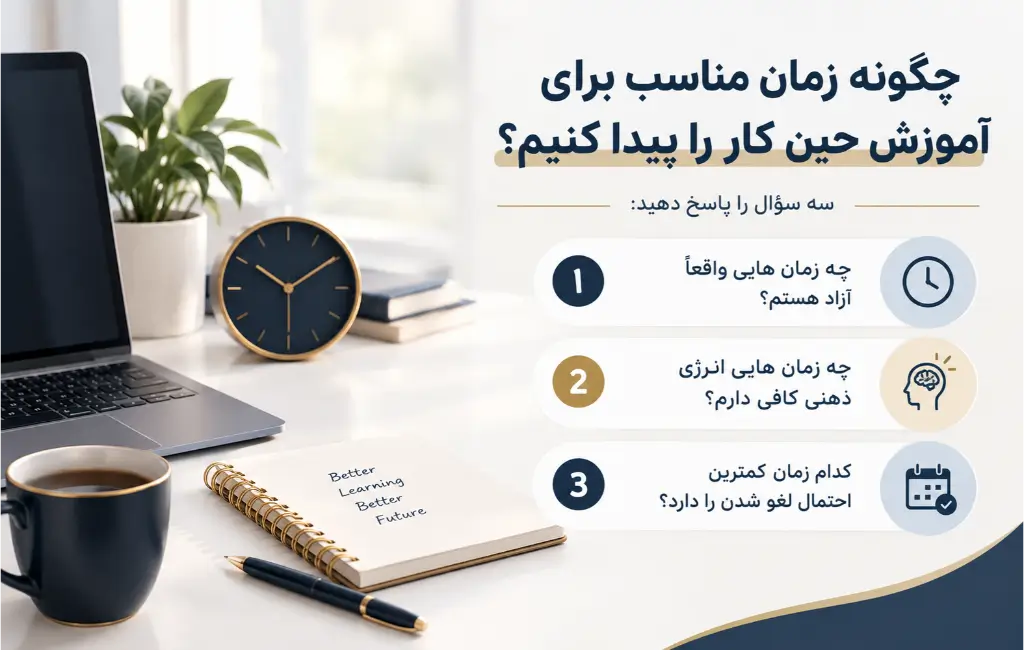چگونه زمان مناسب برای آموزش حین کار را پیدا کنیم؟